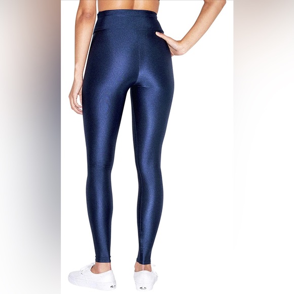 American Apparel Women's Nylon Tricot High Waist Legging, Cobalt - Picture 5 of 5